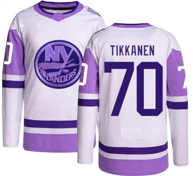 Men's Henrik Tikkanen Authentic New York Islanders Hockey Fights Cancer Jersey