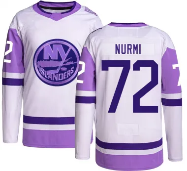 Men's Jesse Nurmi Authentic New York Islanders Hockey Fights Cancer Jersey
