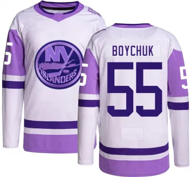 Men's Johnny Boychuk Authentic New York Islanders Hockey Fights Cancer Jersey