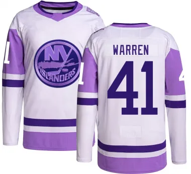 Men's Marshall Warren Authentic New York Islanders Hockey Fights Cancer Jersey