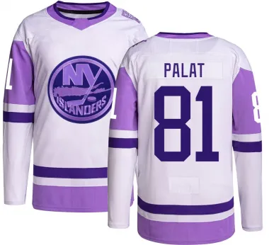 Men's Ondrej Palat Authentic New York Islanders Hockey Fights Cancer Jersey
