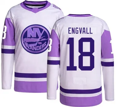 Men's Pierre Engvall Authentic New York Islanders Hockey Fights Cancer Jersey
