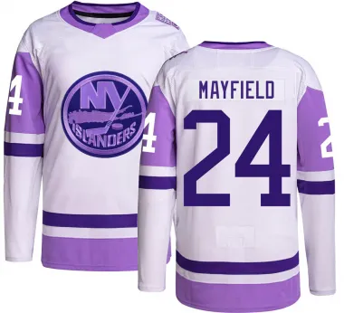 Men's Scott Mayfield Authentic New York Islanders Hockey Fights Cancer Jersey