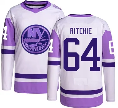 Youth Calum Ritchie Authentic New York Islanders Hockey Fights Cancer Jersey