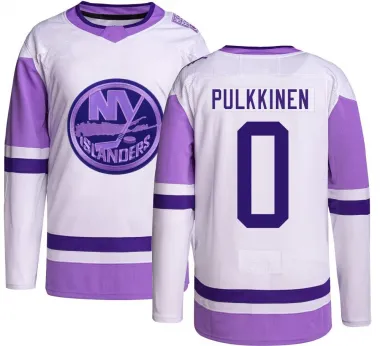 Youth Jesse Pulkkinen Authentic New York Islanders Hockey Fights Cancer Jersey