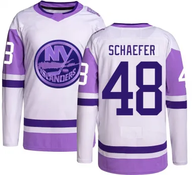 Youth Matthew Schaefer Authentic New York Islanders Hockey Fights Cancer Jersey